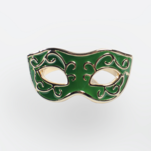 Anillo de Antifaz Verde Mardi Gras